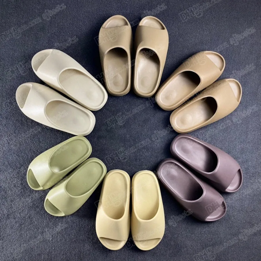 Designer Comfortable Slides Slide Slipper Foam rnnr Earth Brown MXT Moon Grey Soot Core sliders Slippers Cream Yellow women mens SandaliGii#