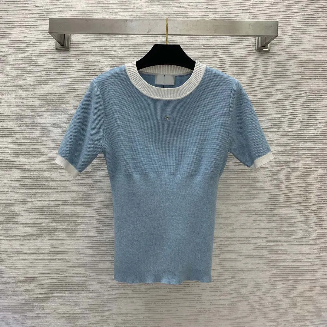 519 L 2022 Estate Kint Manica Corta Girocollo Marchio Stesso Stile Maglione T Shirt Pullover di Lusso Vestiti Delle Donne weini