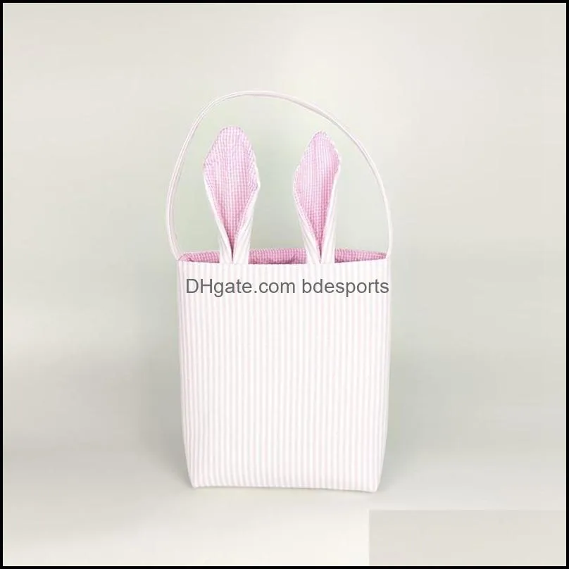 NEWNew Cute Bunny Ears Design Easter Bag Cloth Tote Handbag Basket for Eggs Candy Gifts Hunting at Easter Party Festival Bags RRD12832