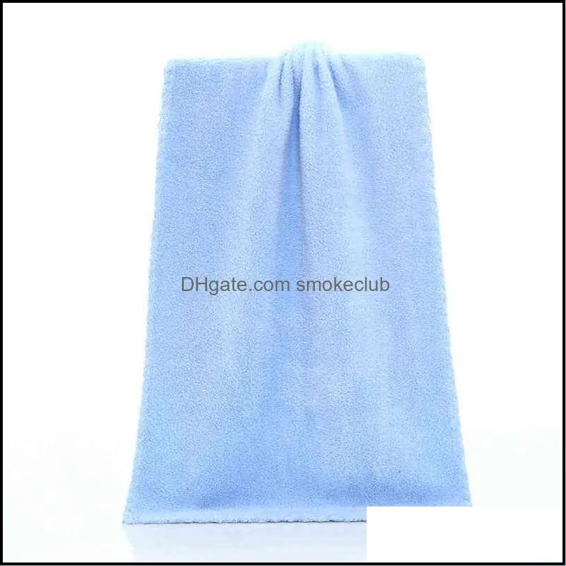 35x75cm Luxury Super Large Towel Coral Fleece Super Absorbent Bath Towels Solid Color Comfortable Wash Face Towel For Women Men