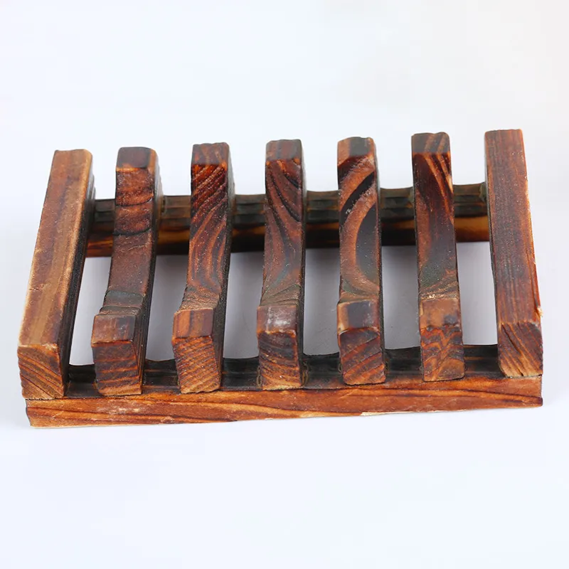 Wooden Soap Hollow Racks Bathroom Toilet Dishes Holder Tray Sink Soap Box Container