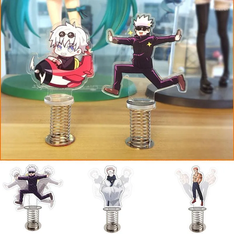 Keychains 2022 Anime Jujutsu Kaisen Gojou Shake Ação Figura Modelo Modelo Placa Decoração de mesa de acrílico fofo Toy Smal22