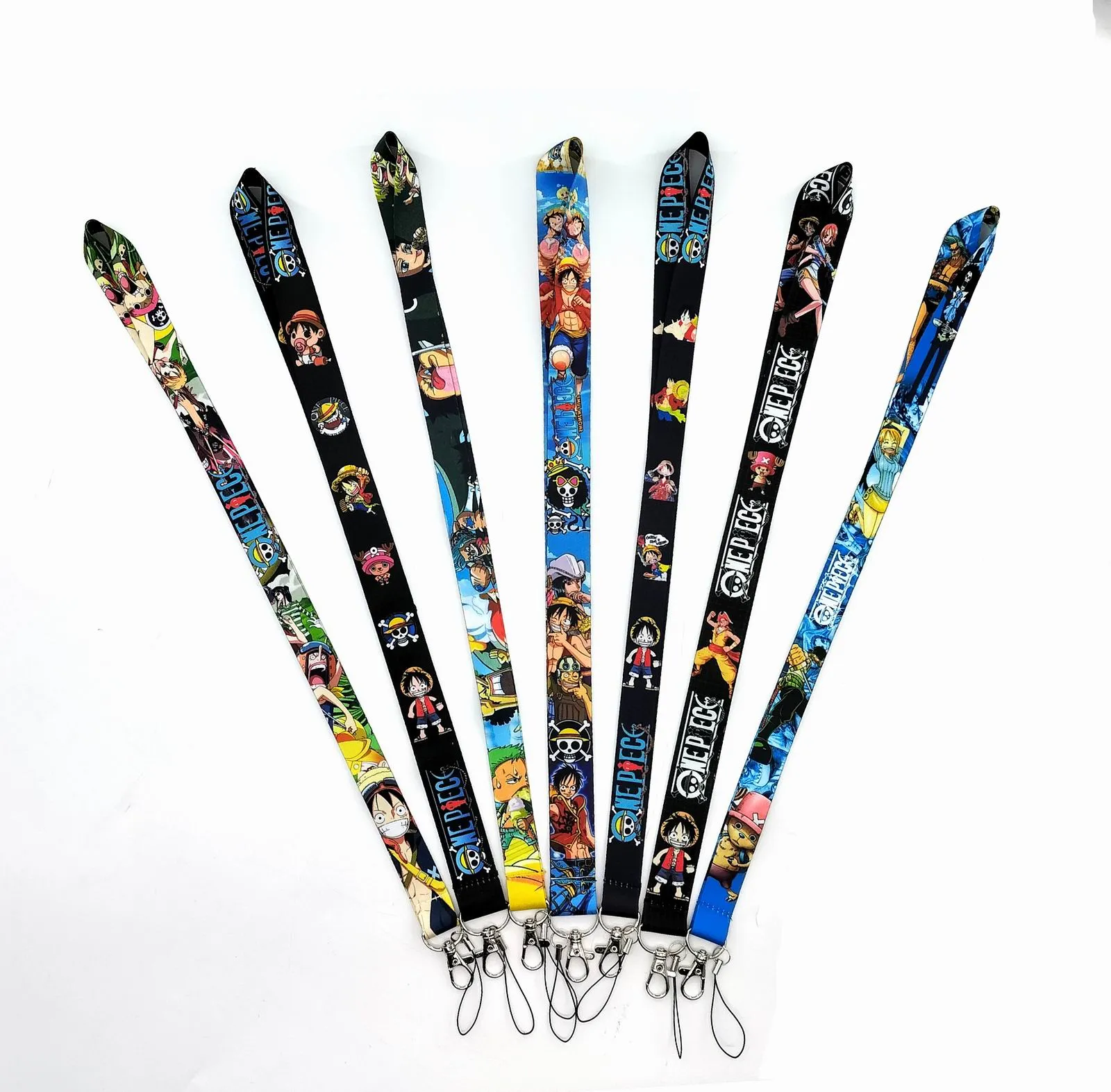 600st Cartoon Japan Anime One Piece Neck Rem Lanyards Badge Holder Rope Pendant Key Chain Accessorie New Design Boy Girl Gifts Small Wholesale Factory Pris