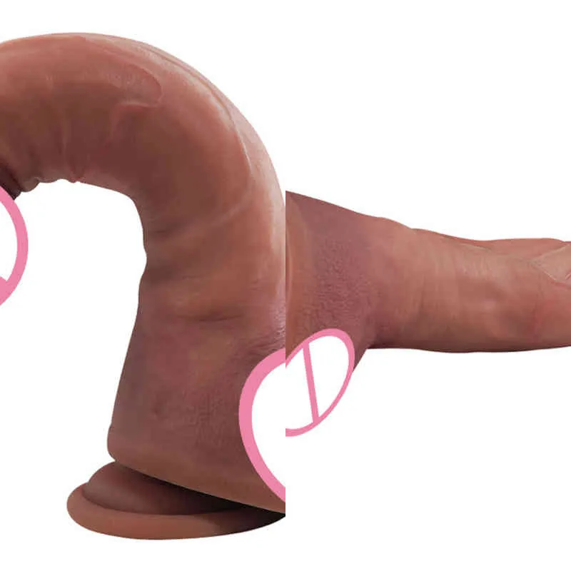 Nxy dildos sensual simulering penis vuxna sexprodukter kvinnlig onani enhet grön senan manuell silikon dildo tjock jj super mjuk 220607