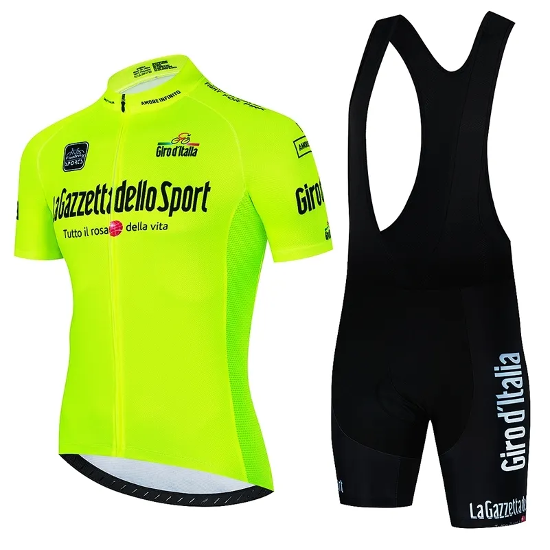 Tour De Italy D ITALIA Cycling Jersey Sets Men s Bicycle Short Sleeve Clothing Bike maillot Bib Shorts L220831