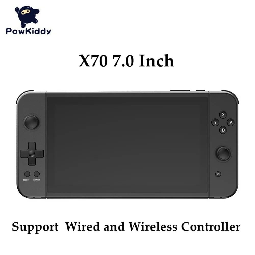 New POWKIDDY X70 7 inch Handheld Retro Game console Music MP4 Ebook Video Games Player Support Two-Player HD TV Out Gaming Box Consoles Kids Gift