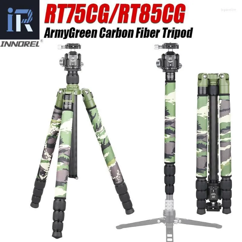 Army Green Carbon Fiber RT75CG/85CG Tripod Monopod Heavy Duty Stand