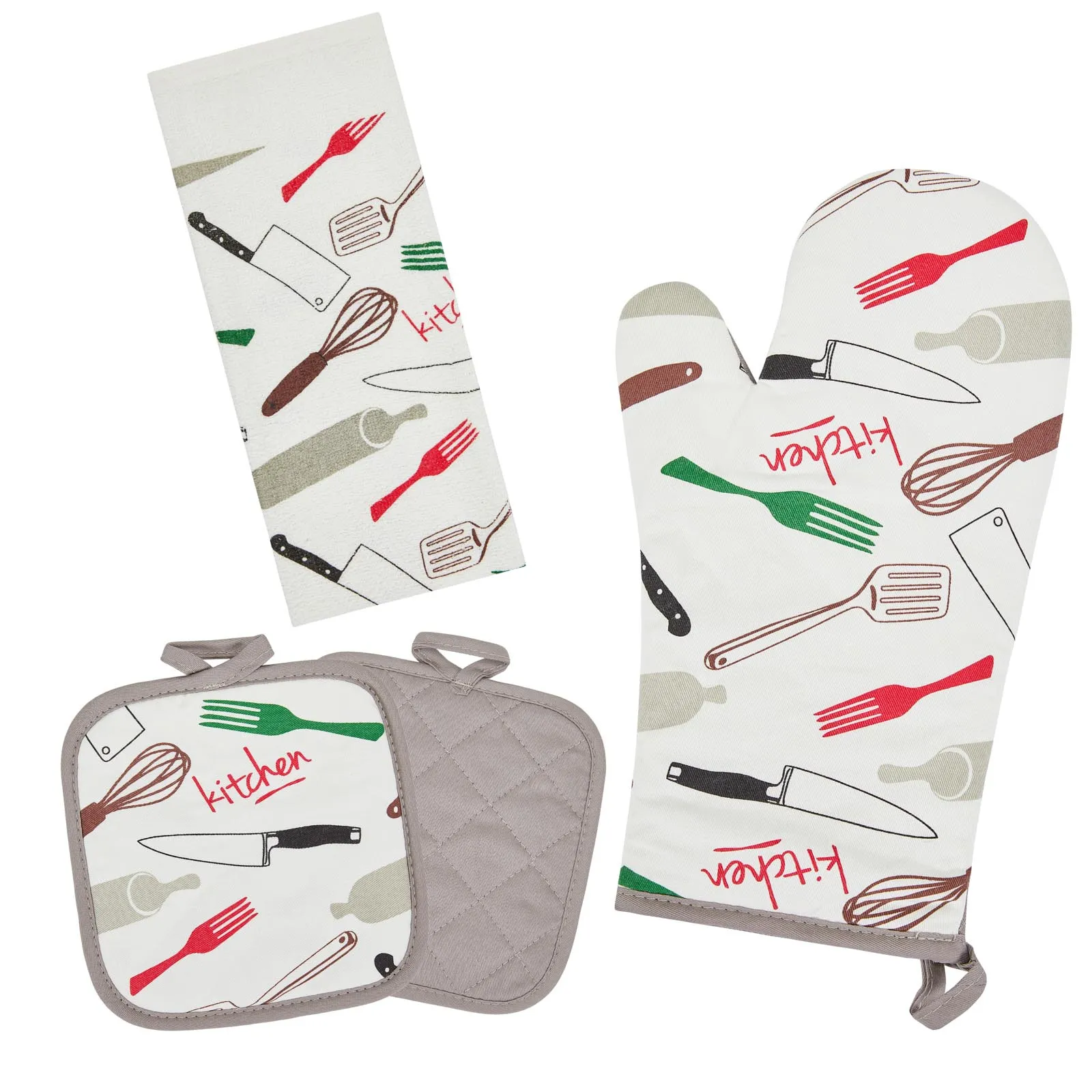 Hand Towel Oven Mitts And Potholders Set 100 Cotton For Perfect