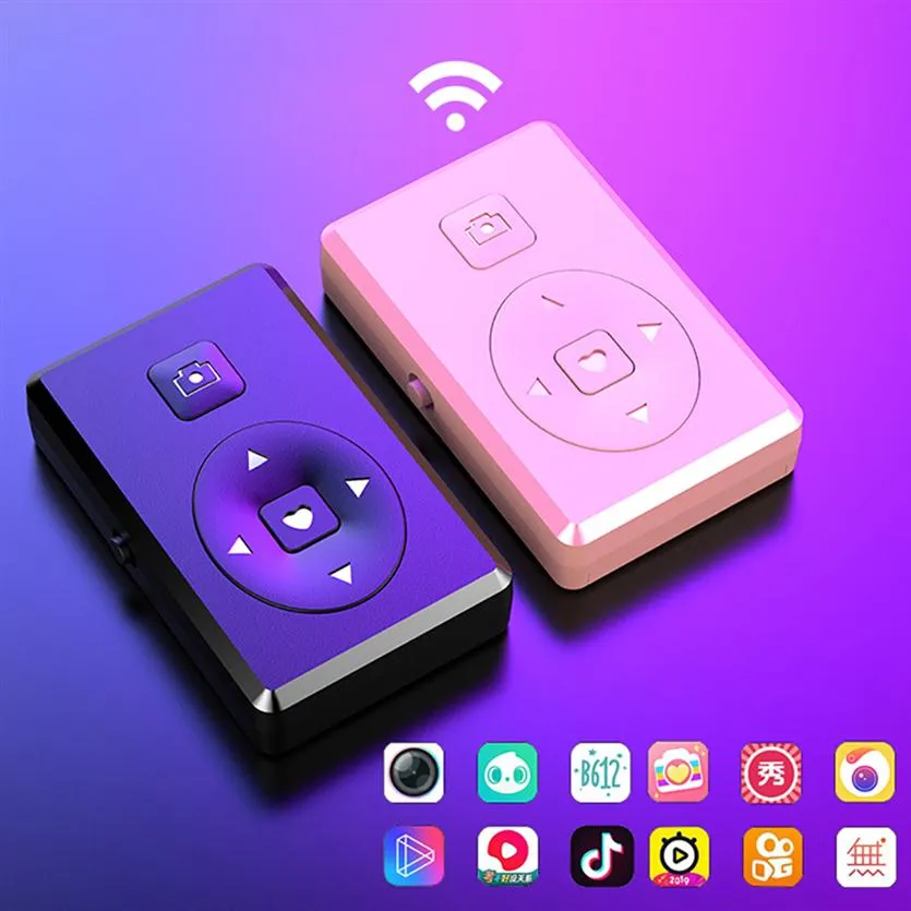 Najnowszy 6 kluczyek Shutter Bluetooth Pilot Self Timer Szybka strona aparatu Turning Tik Tok Transmisja na żywo dla iPhone'a Android270y