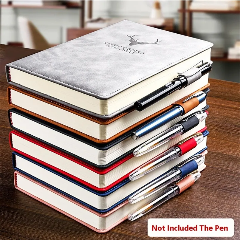 360 صفحة Super Super Wax Sense Leather A5 Notebook Notebook Daily Business Office Work Notebooks Notepad Diary School Supplies 220510