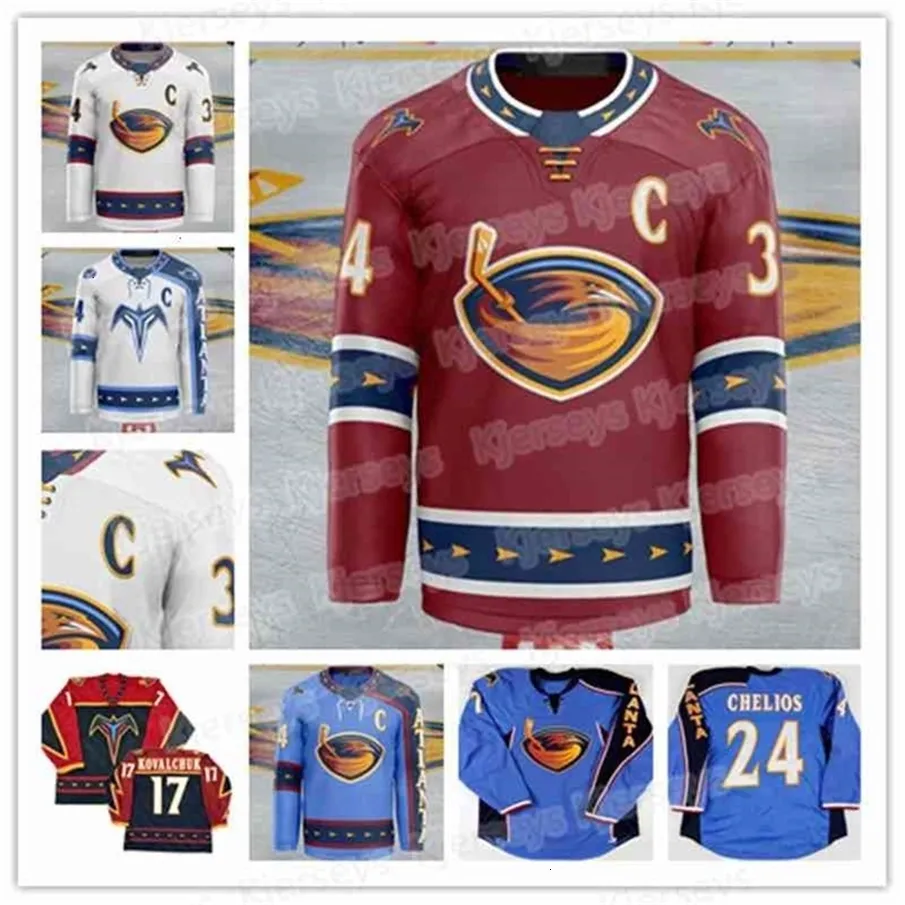 VipCeoVintage Atlanta Thrashers Premier Hockey Jersey 32 Кари Лехтонен 15 Дэни Хитли 17 Илья Ковальчук 39 Тобиас Энстром 16 Мариан Хосса 27