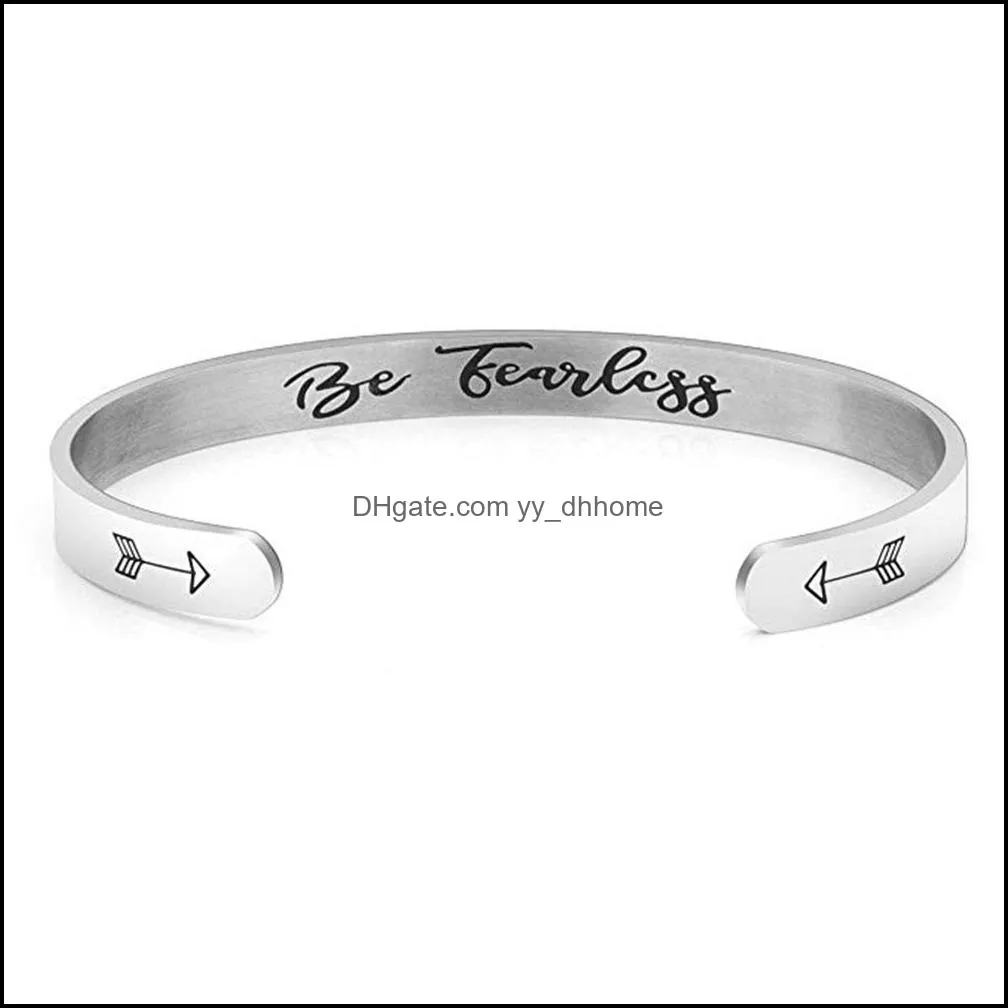 Stainless Steel Open Cuff Bracelet Bangels Friendship Jewelry Personalized Letter Initial Bracelets You are loved Jewellry