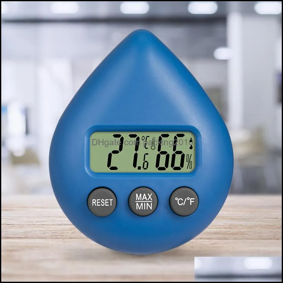 home thermometer New products for foreign trade Water drop electronic temperature and humidity meter Home office school baby room