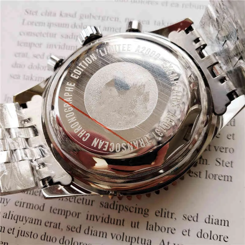 Men s Luxury Designer Watch Automatic Movement Waterproof Wristwatch Breitling Style