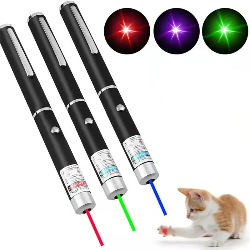 5MW Laser pointeur stylo fête faveur Camping en plein air enseignement conférence fournitures drôle chat jouet cadeau créatif