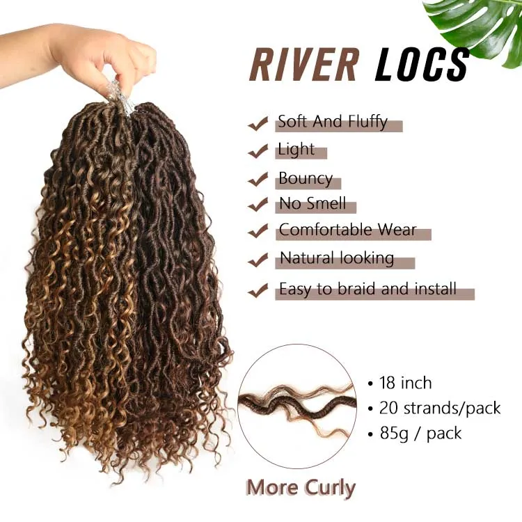 Pre-looped river goddess crochet braids