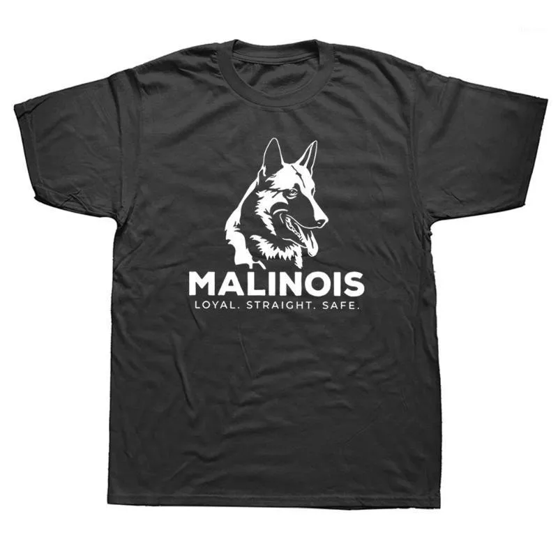 الرجال القمصان مضحك malinois البلجيكي الراعي الكلب القمصان الجرافيك القطن الشارع الشهير قصيرة الأكمام س الرقبة المتضخم تي شيرت ملابس رجالي