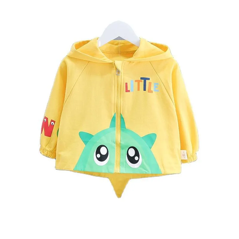 Hoodies tröjor våren höst mode baby pojkar kläder barn flickor tecknad huva jacka småbarn kostym spädbarn kläder barn spor