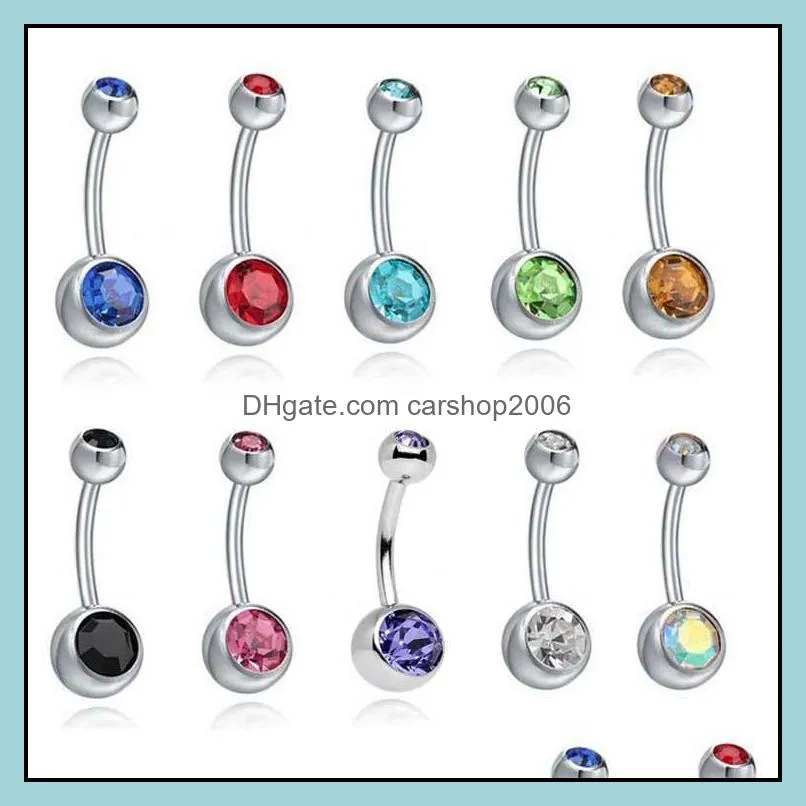 Pierścienie Bell Bell Pierścienie do ciała biżuteria ze stali nierdzewnej Pierścień Dangle Unisex prosty design rhinestone przeszywające moda