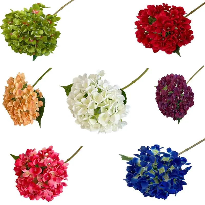 Couronnes de fleurs décoratives Dia fleur artificielle neige papillon hortensia Bouquet pour la maison fête de mariage centres de Table décoration bricolage