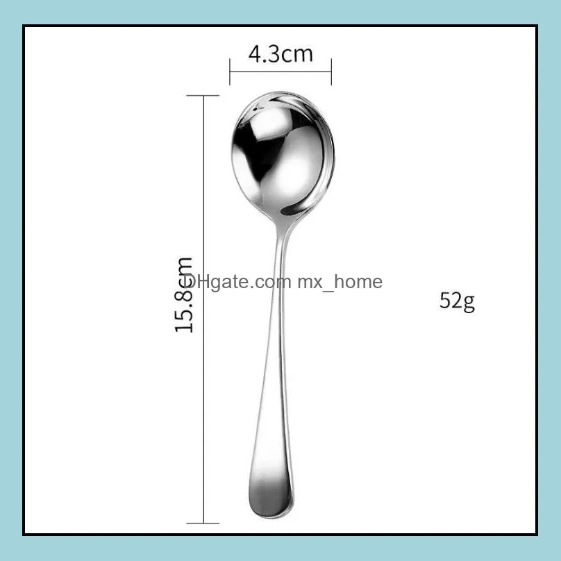 ice cream dessert spoon candy handle coffee spoons gold stainless steel kitchen bar flatware tableware sn3886