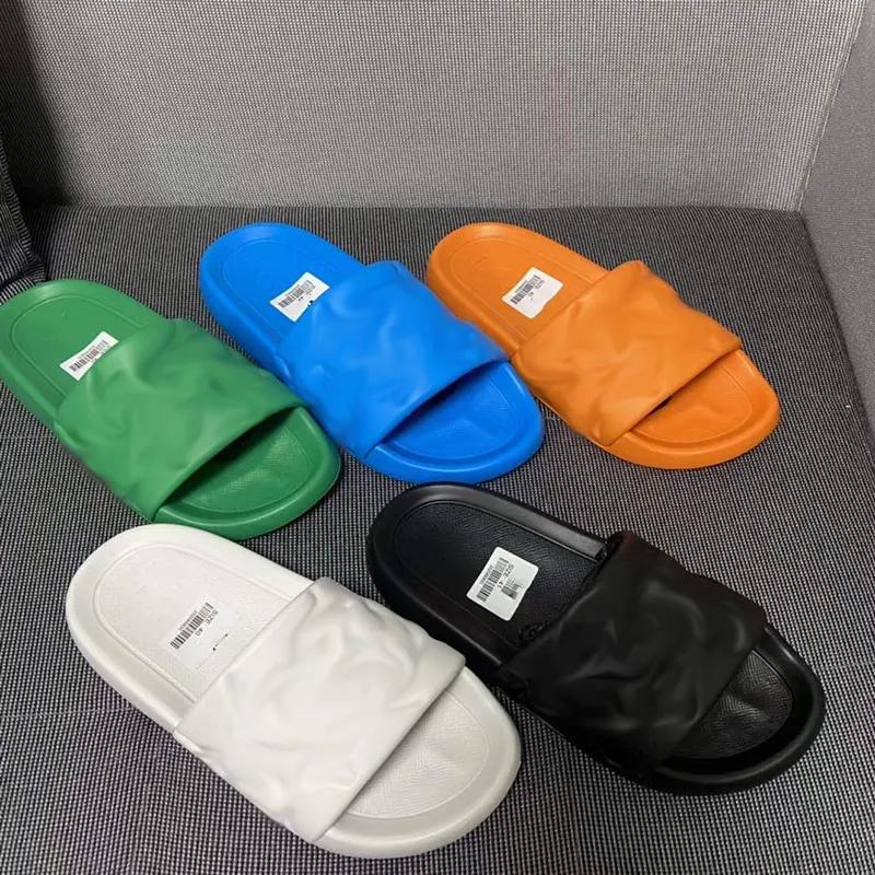 Top Quality Mule Waterfront Women Men Slippers Designer Sandals Summer Fashion Wide Flat slides With Box And Dust Bag Thick Flip Flops NO371
