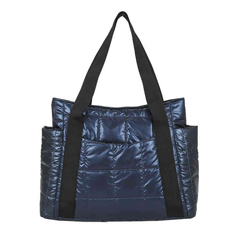 Bolsa feminina para mulheres bordando linha de algodão de algodão Moda de grande capacidade Bolsa de designer sacos de luxo cor sólida quadrada 220505
