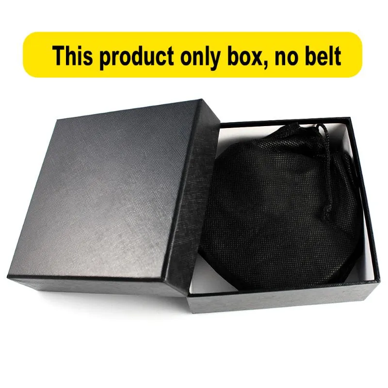Bälten svart avancerad presentförpackning kan anpassas förpackningsmaterial bältesfestfödelsevis