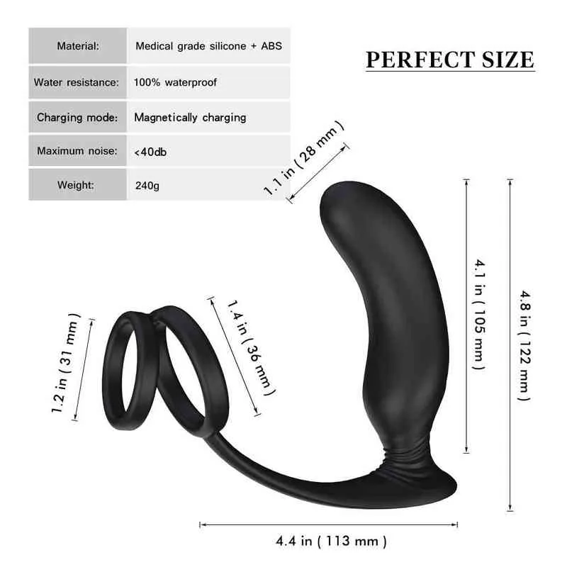 Powerful Wireless Anal Sex Toys for Men Gay Butt Plug Prostate Massage Vibrator for Men Remote Control Adult Sex Toys for Couple7