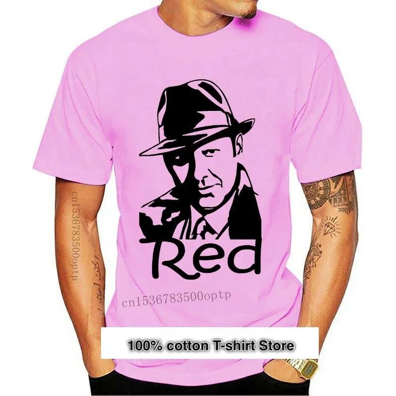 Camisetas masculinas camiseta vermelha Raymond Reddington A lista negra da lista preta do presente das mulheres, camiseta solta camiseta