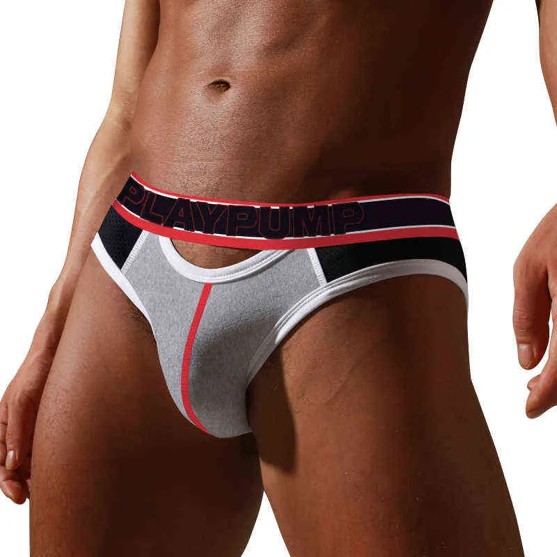 9style 21new play bomba malha algodão homens underwear sexy homens cuecas hollow gay respirável homem cuecas u convexo moda calcinha g220419