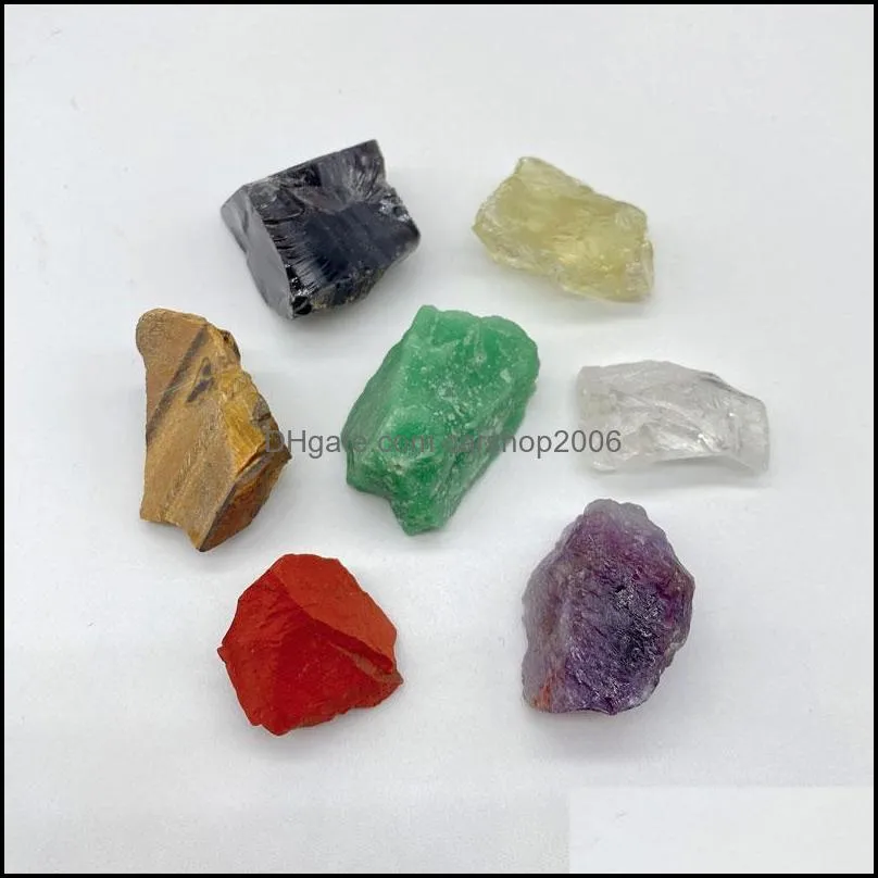 7 different styles natural energy crystal stone gemstones for handmade rope braided pendant necklaces bracelets jewelry findings