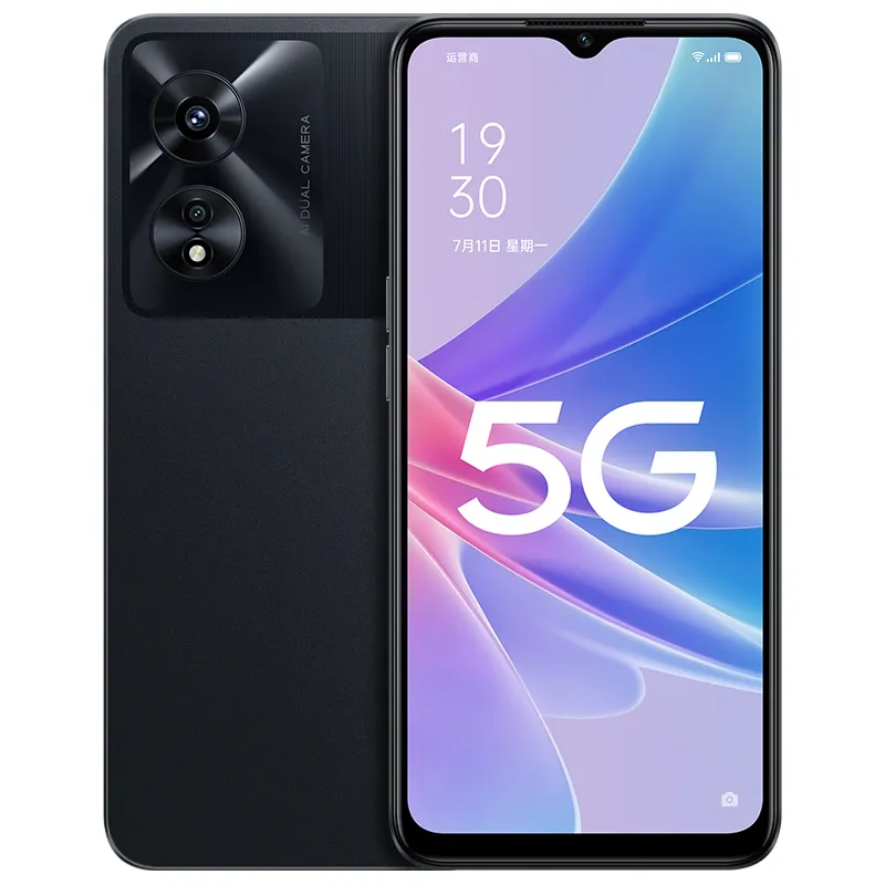 Téléphone portable d'origine Oppo A97 5G 12 Go de RAM 256 Go de ROM MTK Dimensity 810 Android 6,56 "90 Hz Plein écran 48MP AI 5000mAh Face ID Empreinte digitale Téléphone portable intelligent