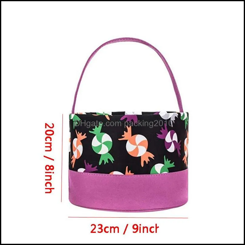 halloween candy basket bag polka dot hand bag storage bags put eggs storage sacks print bucket bags desk baskets gift bags vt0314