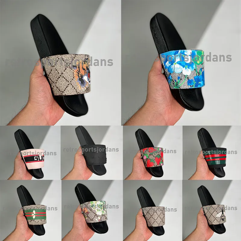 Mens Summer Designers Slides Womens Slippers Fashion Luxurys Floral Slipper tigers rubber slide sandal