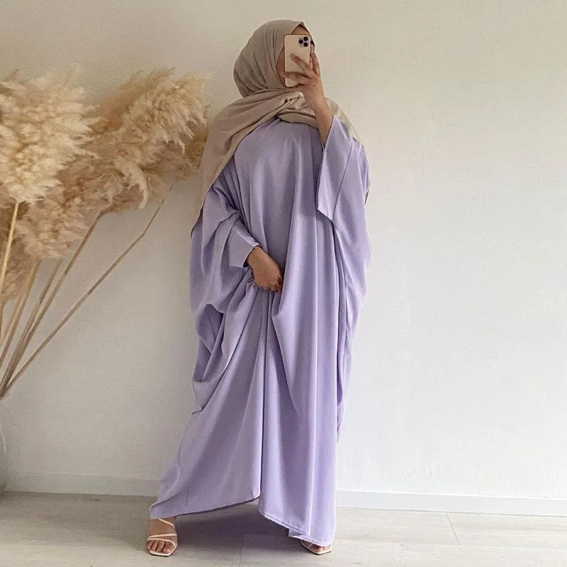 Etnische Kleding Eid Moslim Dubai Abaya Vrouwen Lange Khimar Een Stuk Batwing Nida Gebed Hijab Jurk Jilbab Kaftan Islamitische Gewaad Dres279F