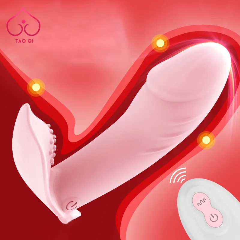 TAOQI Indossabile Farfalla Dildo Vibratore G Spot Giocattoli sexy per le donne 10 velocità Stimolatore del clitoride Mutandine telecomandate Articoli di bellezza vibranti