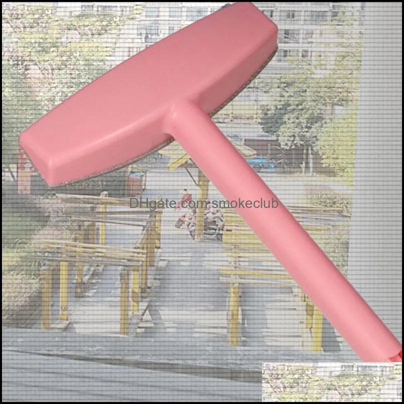 Squeegees 2Pcs Pink Long Handle Foldable Cleaning Brush Window Glass Squeegee With Cloth Rubber Wiper