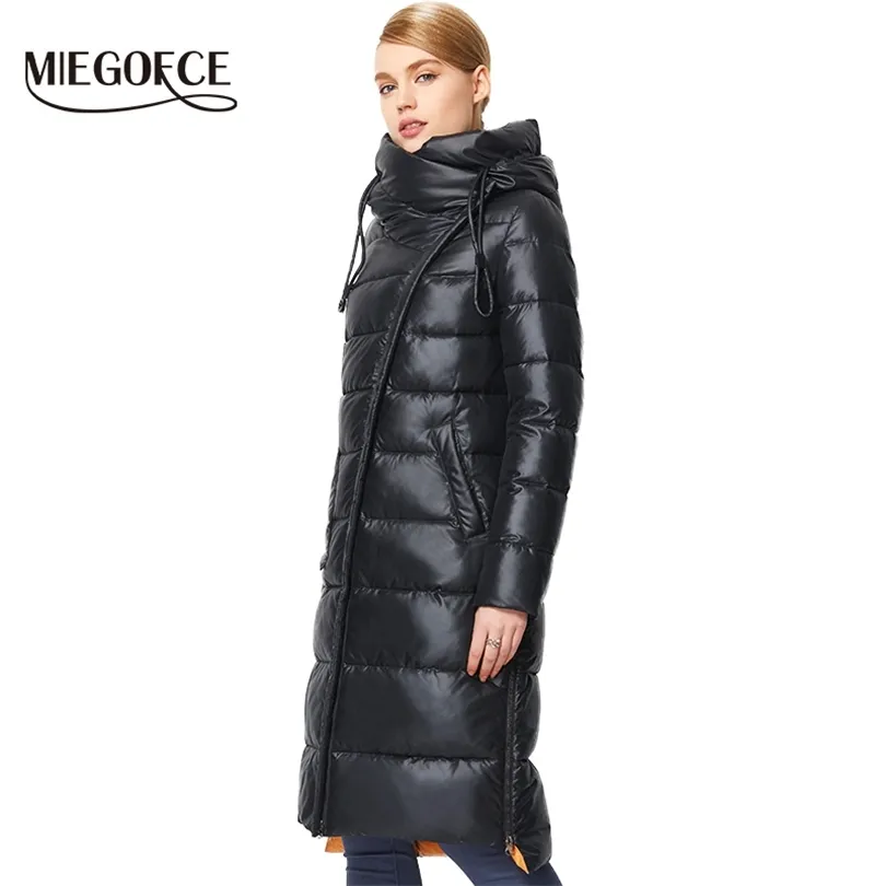 Miegofce 2019 معطف من المألوف سترة Wimed Warmed Parkas Bio Fluff Parka Coath Hight Quality Female Winter Collection T200319