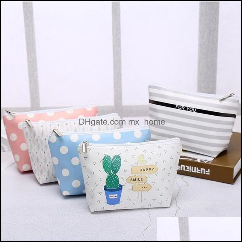 makeup bag with printing pattern cute organizer pouchs for travelbags pouch women`s cosmeticbag wll556