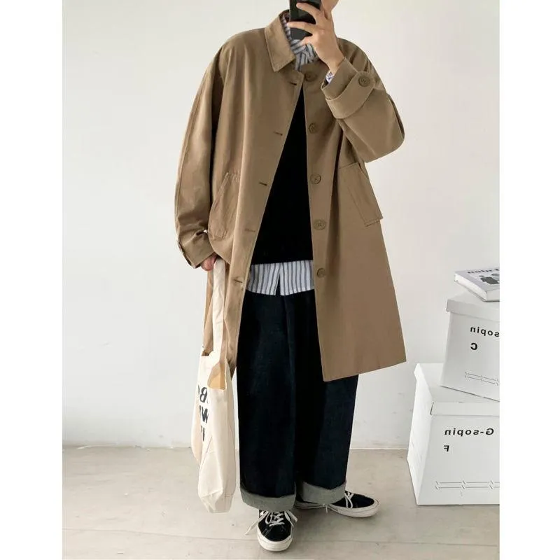 Mens overcoat khaki top