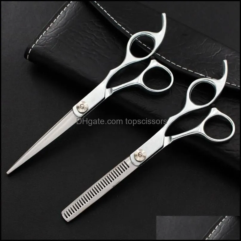 Professional Barber Hair Scissors 5.5/6.0 inch Cutting Thinning Scissors Shears Hairdressing Styling Tool Stainless Steel LX8075