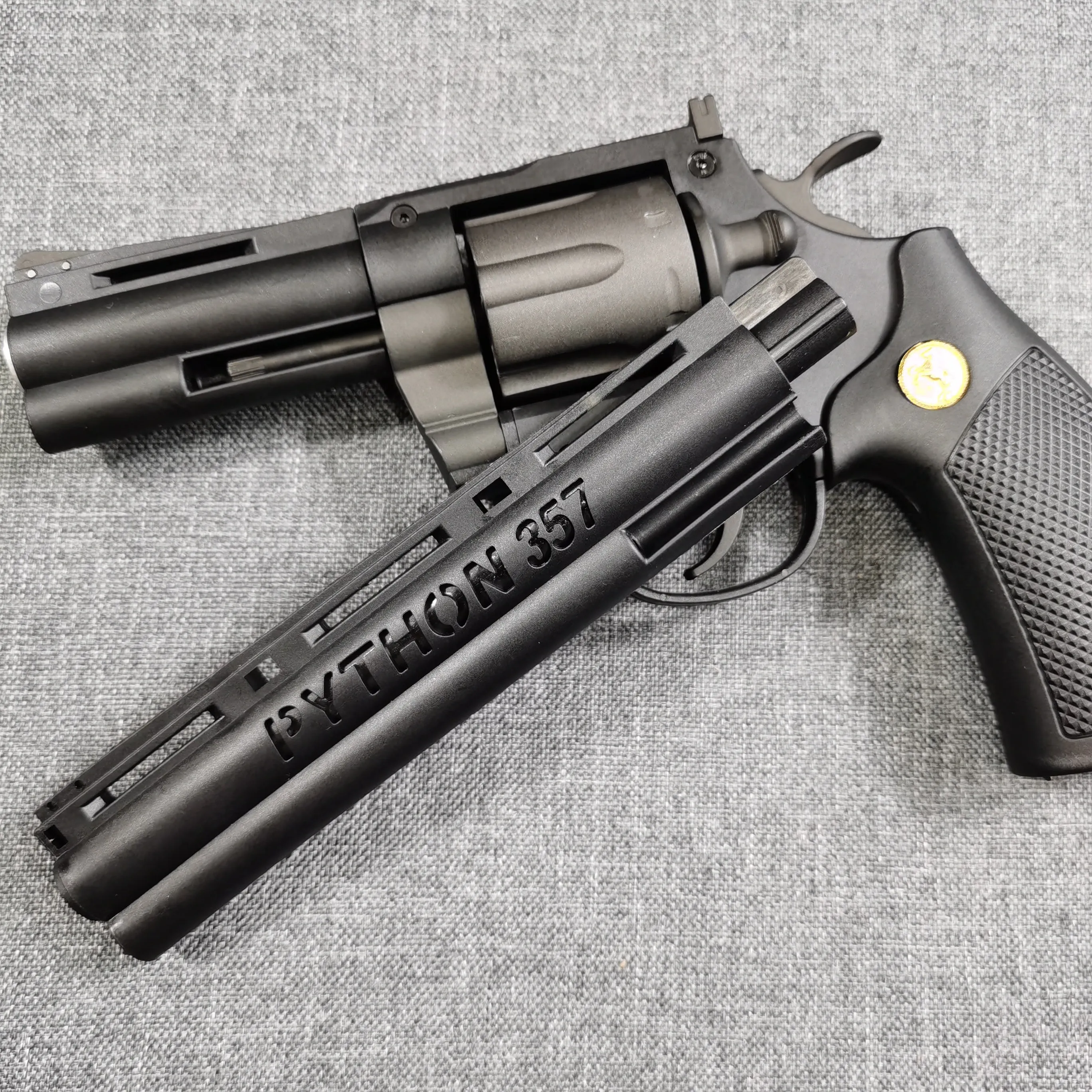 Colt Python Double Action Revolver Space Toys Gun Soft Bullet Pistol ...