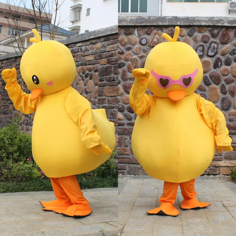 Costume da bambola mascotte Costume da mascotte anatra gialla Costume operato personalizzato Kit anime Costume da mascotte a tema Costumi di carnevale di Halloween