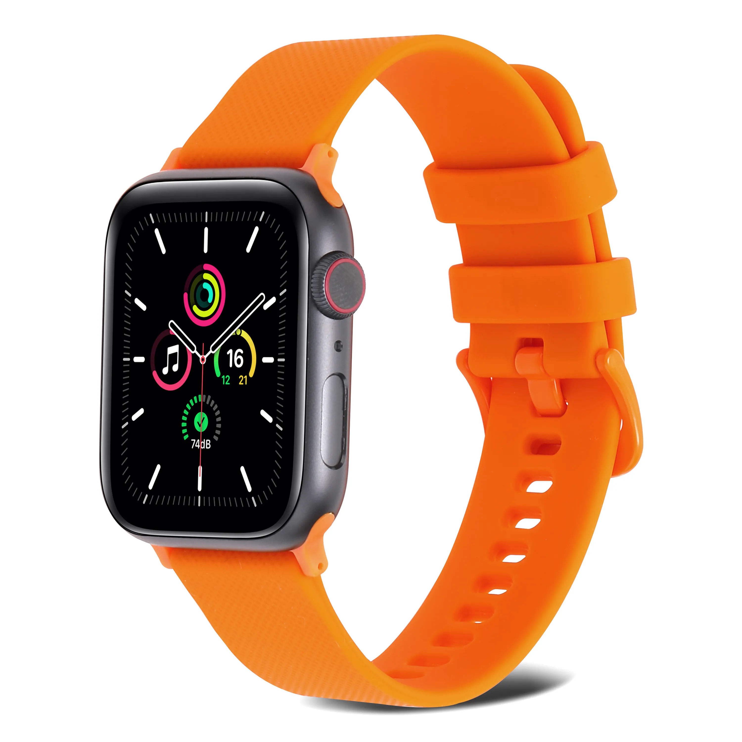 Cinturino sportivo per cinturini Smart Watch 44mm Ultra 49mm Cinturino iwatch Series 8 7 6 5 4 3 2 se 38MM 40MM 45MM Universal Colorful smartwatch Orologi di ricambio Cinturini da uomo Orange USA