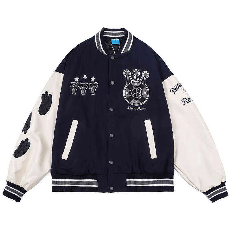 Gorąca wyprzedaż Hip Hop 2023 Streetwear Baseball Jacket Letter Graphic Haftery Varsity Poleś