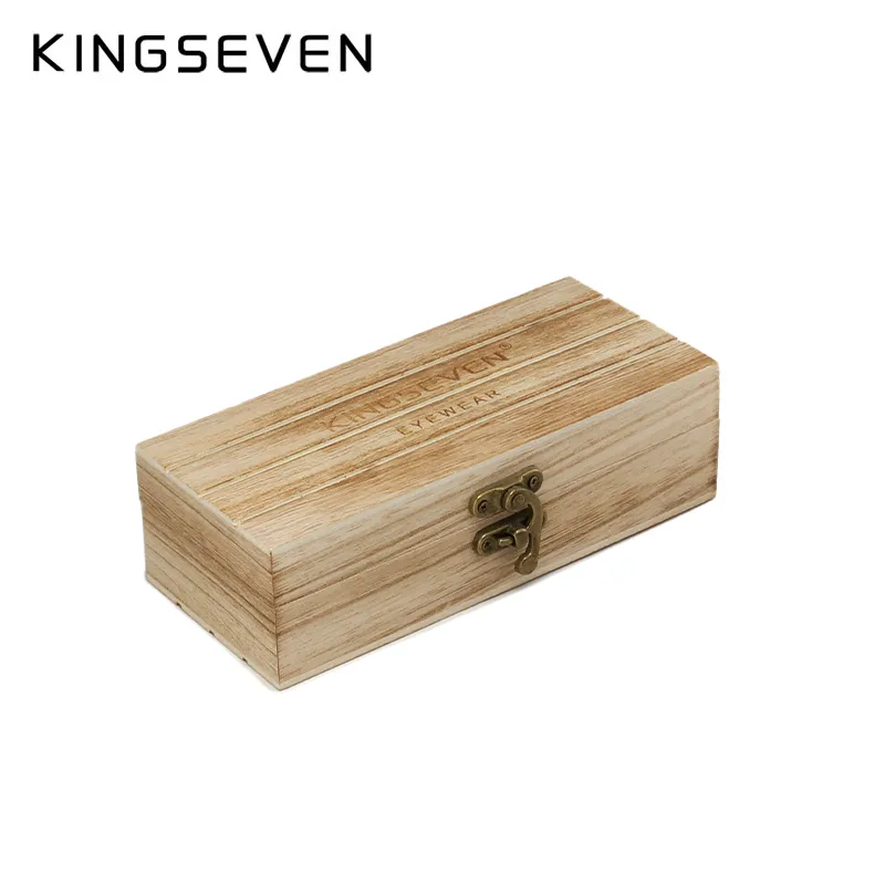 キングセブンサングラス自然木材素材ボックス卸売ドロップ220511用の長方形のカスタム