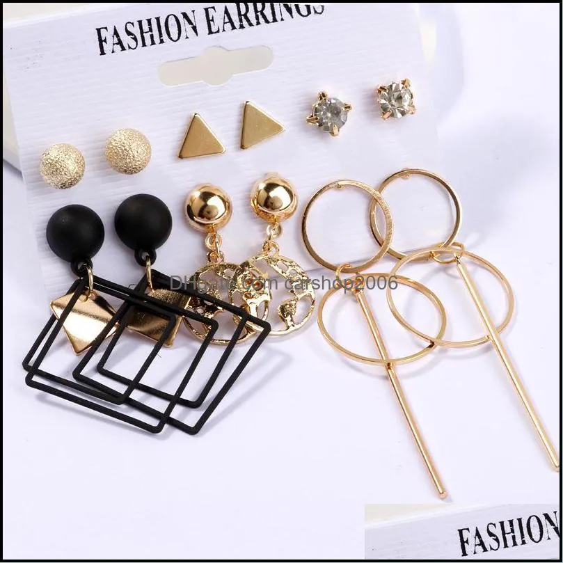 tassel earring set shell dangle earrings bohemian stud fashion jewelry for women girls party gifts free dhl c45fz