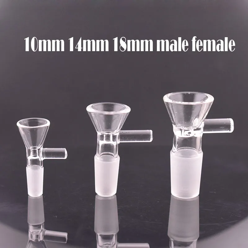Cheapest Clear Glass Funnel Bowl 10mm 14mm 18mm Male Joint Tobacco