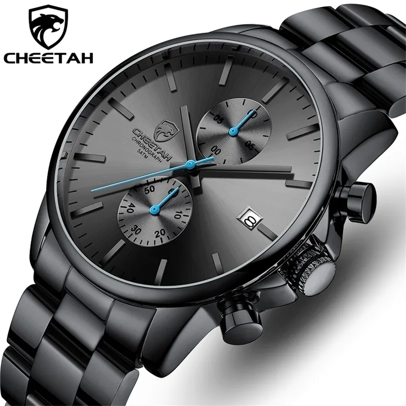 Horloges voor mannen warterproof sportheren horloge cheetah topmerk luxe klok mannelijke zakelijke kwarts polswatch relogio masculino 220530